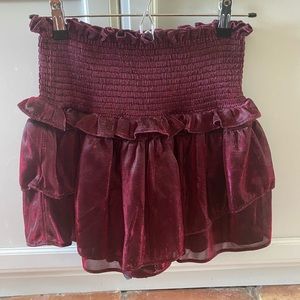 Red/crimson shiny skort size xs/s